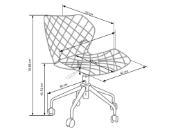 Dětská otočná židle MATRIX - rozměry