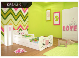 Dětská postel se šuplíkem 160x80cm ZAMILOVANÍ PEJSCI + matrace ZDARMA!