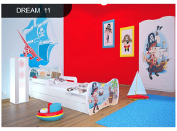 Dětská postel se šuplíkem 180x90cm MALÝ PIRÁT + matrace ZDARMA!