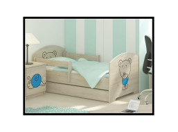 Dětská postel s výřezem MÉĎA - modrá 160x80 cm