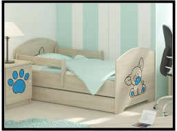 Dětská postel s výřezem PEJSEK - modrá 160x80 cm