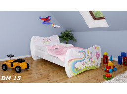 Dětská postel bez šuplíku 160x80cm JEDNOROŽEC A DUHA + matrace ZDARMA!