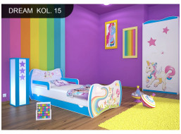 Dětská postel se šuplíkem 160x80cm JEDNOROŽEC A DUHA + matrace ZDARMA!