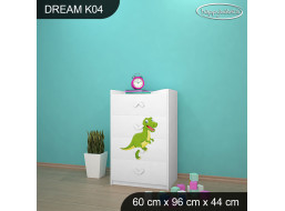 Dětská komoda DINOSAUŘI - TYP 4