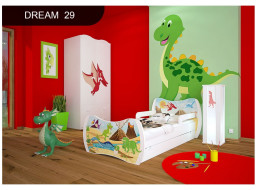 Dětská postel se šuplíkem 140x70cm DINOSAUŘI + matrace ZDARMA!