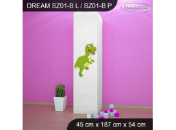 Dětská skříň DINOSAUŘI - TYP 1B