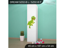 Dětská skříň DINOSAUŘI - TYP 2B
