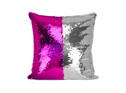 Flitrový polštář STŘÍBRNORŮŽOVÝ