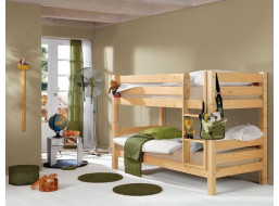 Dětská PATROVÁ postel BARČA PLUS 180x80 cm se šuplíky - přírodní