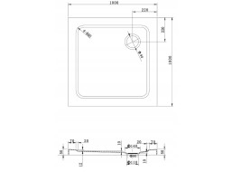 Sprchová vanička MAXMAX MEXEN SLIM 100x100 cm