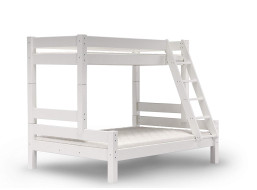 Dětská patrová postel s rozšířeným spodním lůžkem z MASIVU 200x80cm se šuplíky PAVLÍNA