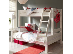 Dětská patrová postel s rozšířeným spodním lůžkem z MASIVU 200x80 cm bez šuplíku PAVLÍNA