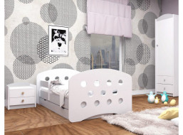 Dětská postel se šuplíkem 140x70 cm s výřezem KOLEČKA + matrace ZDARMA!