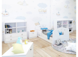 Dětská postel se šuplíkem 200x90 cm s výřezem KORUNKA + matrace ZDARMA!