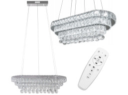 Stropní LED křišťálové svítidlo PLATON longer - 102W - s ovladačem