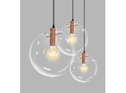 Stropní svítidlo LASSI rose gold - kov/sklo - 30 cm