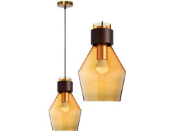 Stropní svítidlo VASE - kov/sklo - oranžové