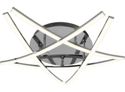 Stropní LED svítidlo 5 LINES 60W - stříbrné