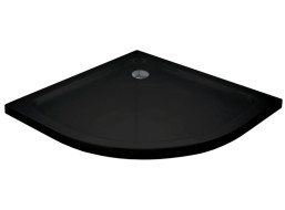 Čtvrtkruhová sprchová vanička MEXEN SLIM 70x70 cm - černá, 41707070