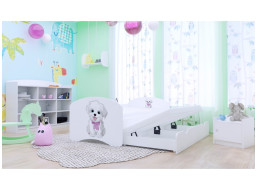 Dětská postel pro DVA (s výsuvným lůžkem) 160x80 cm - VESELÝ PEJSEK