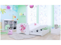 Dětská postel pro DVA (s výsuvným lůžkem) 160x80 cm - VÍLA A MOTÝLCI