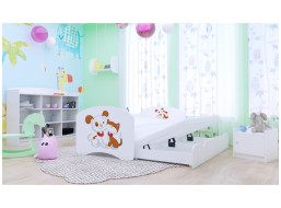 Dětská postel pro DVA (s výsuvným lůžkem) 160x80 cm - PEJSEK A KOČIČKA