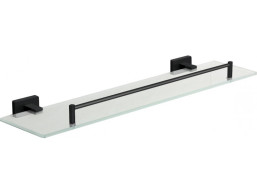 Koupelnová polička MEXEN ARNO - 50 cm - kov/sklo - černá matná, 7020737-70