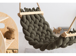 Dětská houpací síť SCANDI - 65x45 cm - khaki
