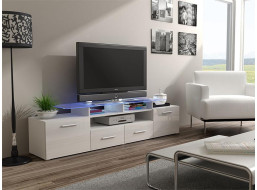 Televizní stolek EVA - bílý/bílý lesklý