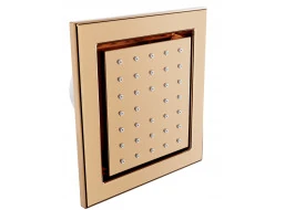 Podomítková boční sprchová tryska MEXEN - hranatá - 12x13 cm - rose gold, 79365-60