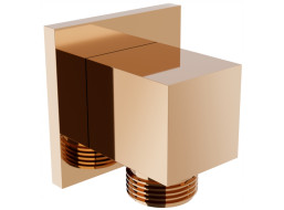 Stěnový vývod ruční sprchy MEXEN CUBE - mosazný - hranatý - rose gold, 79340-60