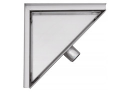 Trojúhelníkový rohový sprchový žlab MEXEN FLAT 2v1 - 20 cm, 1010320