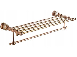 Koupelnový podélný věšák na ručníky s policí MEXEN ESTELA - rose gold, 7011520-60