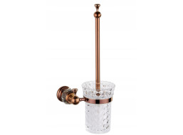 Závěsná WC štětka MEXEN ESTELA - kov/sklo - rose gold, 7011550-60