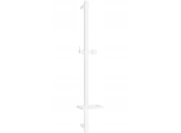 Sprchová kovová tyč s držákem na ruční sprchu a mýdlo MEXEN DQ - 80 cm - bílá, 79381-20