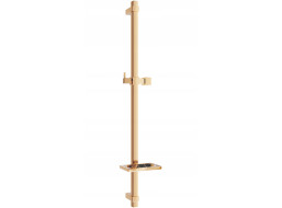 Sprchová kovová tyč s držákem na ruční sprchu a mýdlo MEXEN DQ - 80 cm - rose gold, 79381-60