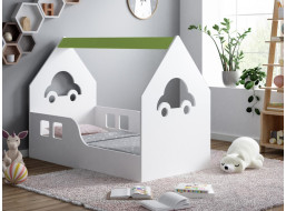Dětská domečková postel HAPPY HOUSE - Auto - 160x80 cm (12 barev) + matrace ZDARMA