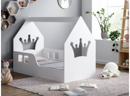 Dětská domečková postel HAPPY HOUSE - Koruna - 160x80 cm (12 barev) + matrace ZDARMA