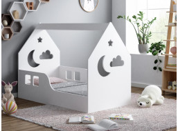 Dětská domečková postel HAPPY HOUSE - Nebe - 160x80 cm (12 barev) + matrace ZDARMA
