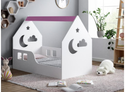 Dětská domečková postel HAPPY HOUSE - Nebe - 160x80 cm (12 barev) + matrace ZDARMA