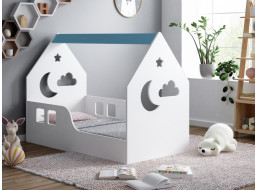 Dětská domečková postel HAPPY HOUSE - Nebe - 160x80 cm (12 barev) + matrace ZDARMA