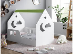 Dětská domečková postel HAPPY HOUSE - Nebe - 160x80 cm (12 barev) + matrace ZDARMA