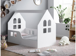 Dětská domečková postel HAPPY HOUSE - Okno 2 - 140x70 cm (12 barev) + matrace ZDARMA