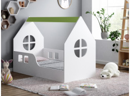 Dětská domečková postel HAPPY HOUSE - Okno 3 - 160x80 cm (12 barev) + matrace ZDARMA