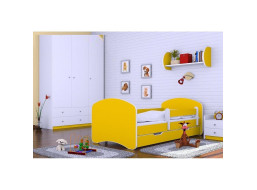 Dětská postel se šuplíkem 160x80 cm - ŽLUTÁ