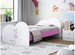 Dětská postel BALETKA 160x80 cm – Růžová + matrace ZDARMA