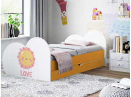 Dětská postel SLUNÍČKO 190x90 cm, se šuplíkem (11 barev) + matrace ZDARMA