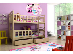 Dětská patrová postel z MASIVU bez šuplíku - PP005