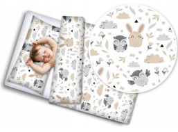 Dětské bavlněné povlečení do postýlky 135x100 cm BABYMAM PREMIUM - Zvířecí partička