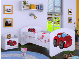 Dětská postel bez šuplíku 180x90cm RED CAR - bílá